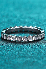 Load image into Gallery viewer, Moissanite 925 Sterling Silver Eternity Ring Ti Amo I love you
