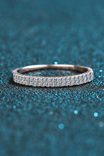 Load image into Gallery viewer, Moissanite 925 Sterling Silver Half-Eternity Ring Ti Amo I love you
