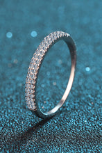 Load image into Gallery viewer, Moissanite 925 Sterling Silver Half-Eternity Ring Ti Amo I love you
