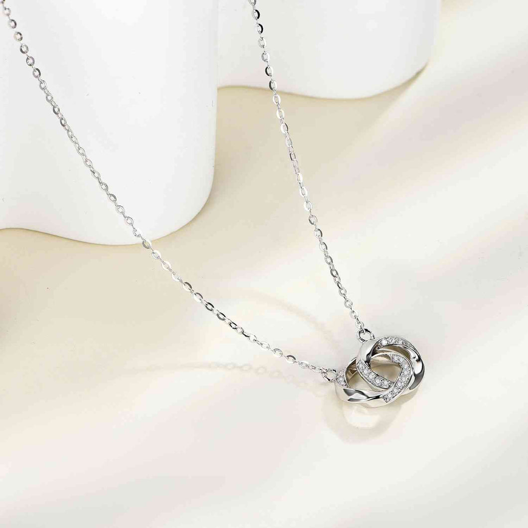 Moissanite 925 Sterling Silver Necklace Ti Amo I love you