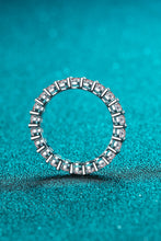 Load image into Gallery viewer, Moissanite 925 Sterling Silver - Rhodium-Plated Eternity Ring Ti Amo I love you
