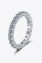 Load image into Gallery viewer, Moissanite 925 Sterling Silver - Rhodium-Plated Eternity Ring Ti Amo I love you
