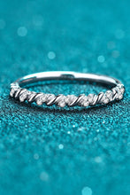 Load image into Gallery viewer, Moissanite 925 Sterling Silver - Rhodium-Plated Half-Eternity Ring - Sizes 4-10 Ti Amo I love you
