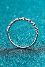 Load image into Gallery viewer, Moissanite 925 Sterling Silver - Rhodium-Plated Half-Eternity Ring - Sizes 4-10 Ti Amo I love you
