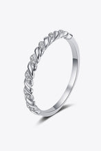 Load image into Gallery viewer, Moissanite 925 Sterling Silver - Rhodium-Plated Half-Eternity Ring - Sizes 4-10 Ti Amo I love you
