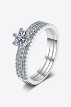 Load image into Gallery viewer, Moissanite 925 Sterling Silver Ring Set - Sizes 5-9 Ti Amo I love you
