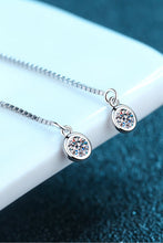 Load image into Gallery viewer, Moissanite 925 Sterling Silver Threader Earrings Ti Amo I love you
