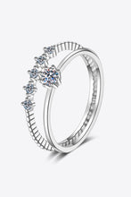 Load image into Gallery viewer, Moissanite 925 Sterling Silver Two-Piece Ring Set Ti Amo I love you
