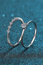 Load image into Gallery viewer, Moissanite 925 Sterling Silver Two-Piece Ring Set Ti Amo I love you
