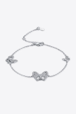 Moissanite Butterfly Shape Bracelet Ti Amo I love you