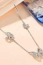 Load image into Gallery viewer, Moissanite Butterfly Shape Necklace Ti Amo I love you
