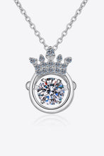 Load image into Gallery viewer, Moissanite - Crown -  925 Sterling Silver Necklace Ti Amo I love you
