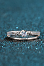 Load image into Gallery viewer, Moissanite Cutout Rhodium-Plated Ring - Sizes 5-11 Ti Amo I love you
