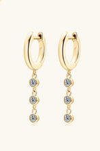 Load image into Gallery viewer, Moissanite Decor 925 Sterling Silver or 18k Gold Plated - Earrings Ti Amo I love you
