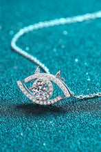 Load image into Gallery viewer, Moissanite Evil Eye Pendant 925 Sterling Silver Necklace Ti Amo I love you
