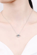 Load image into Gallery viewer, Moissanite Evil Eye Pendant 925 Sterling Silver Necklace Ti Amo I love you
