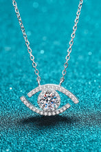 Load image into Gallery viewer, Moissanite Evil Eye Pendant 925 Sterling Silver Necklace Ti Amo I love you
