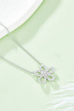 Load image into Gallery viewer, Moissanite Flower Pendant 925 Sterling Silver Necklace Ti Amo I love you
