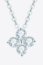 Load image into Gallery viewer, Moissanite Four Leaf Clover Pendant Necklace Ti Amo I love you
