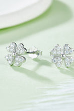 Load image into Gallery viewer, Moissanite Four Leaf Clover Stud Earrings Ti Amo I love you
