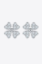 Load image into Gallery viewer, Moissanite Four Leaf Clover Stud Earrings Ti Amo I love you
