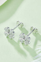 Load image into Gallery viewer, Moissanite Four Leaf Clover Stud Earrings Ti Amo I love you
