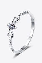 Load image into Gallery viewer, Moissanite Heart 925 Sterling Silver Ring - Sizes 4-10 Ti Amo I love you
