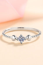 Load image into Gallery viewer, Moissanite Heart 925 Sterling Silver Ring - Sizes 4-10 Ti Amo I love you
