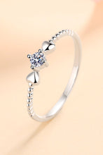 Load image into Gallery viewer, Moissanite Heart 925 Sterling Silver Ring - Sizes 4-10 Ti Amo I love you
