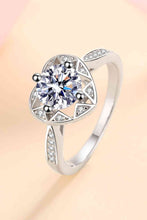 Load image into Gallery viewer, Moissanite Heart Ring Ti Amo I love you
