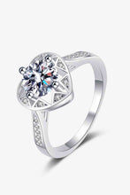 Load image into Gallery viewer, Moissanite Heart Ring Ti Amo I love you
