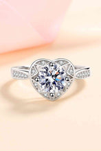 Load image into Gallery viewer, Moissanite Heart Ring Ti Amo I love you
