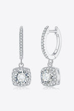 Load image into Gallery viewer, Moissanite Huggie Drop Earrings Ti Amo I love you
