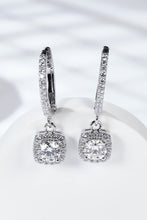 Load image into Gallery viewer, Moissanite Huggie Drop Earrings Ti Amo I love you
