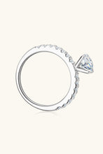 Load image into Gallery viewer, Moissanite Platinum-Plated Side Stone Ring Ti Amo I love you
