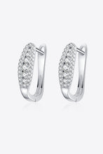 Load image into Gallery viewer, Moissanite Rhodium-Plated Earrings Ti Amo I love you
