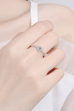 Load image into Gallery viewer, Moissanite Rhodium-Plated Ring Ti Amo I love you
