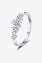 Load image into Gallery viewer, Moissanite Rhodium-Plated Ring Ti Amo I love you
