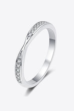 Load image into Gallery viewer, Moissanite Rhodium-Plated Ring Ti Amo I love you
