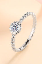 Load image into Gallery viewer, Moissanite Rhodium-Plated Ring Ti Amo I love you
