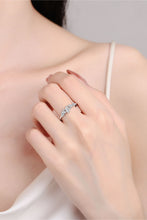 Load image into Gallery viewer, Moissanite Rhodium-Plated Ring Ti Amo I love you
