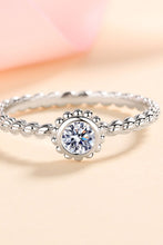 Load image into Gallery viewer, Moissanite Rhodium-Plated Ring Ti Amo I love you
