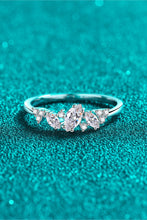 Load image into Gallery viewer, Moissanite Rhodium-Plated Ring Ti Amo I love you
