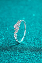 Load image into Gallery viewer, Moissanite Rhodium-Plated Ring Ti Amo I love you
