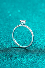 Load image into Gallery viewer, Moissanite Rhodium-Plated Solitaire Ring - Sizes 4-11 Ti Amo I love you
