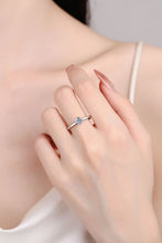 Load image into Gallery viewer, Moissanite Rhodium-Plated Solitaire Ring - Sizes 4-11 Ti Amo I love you
