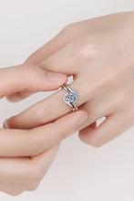 Load image into Gallery viewer, Moissanite Rhodium-Plated Two-Piece Ring Set Ti Amo I love you
