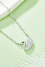 Load image into Gallery viewer, Moissanite Swan 925 Sterling Silver Necklace Ti Amo I love you
