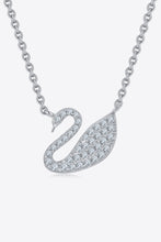 Load image into Gallery viewer, Moissanite Swan 925 Sterling Silver Necklace Ti Amo I love you
