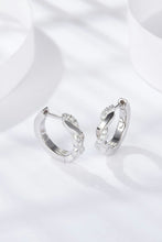 Load image into Gallery viewer, Moissanite Twisted Platinum-Plated Earrings Ti Amo I love you
